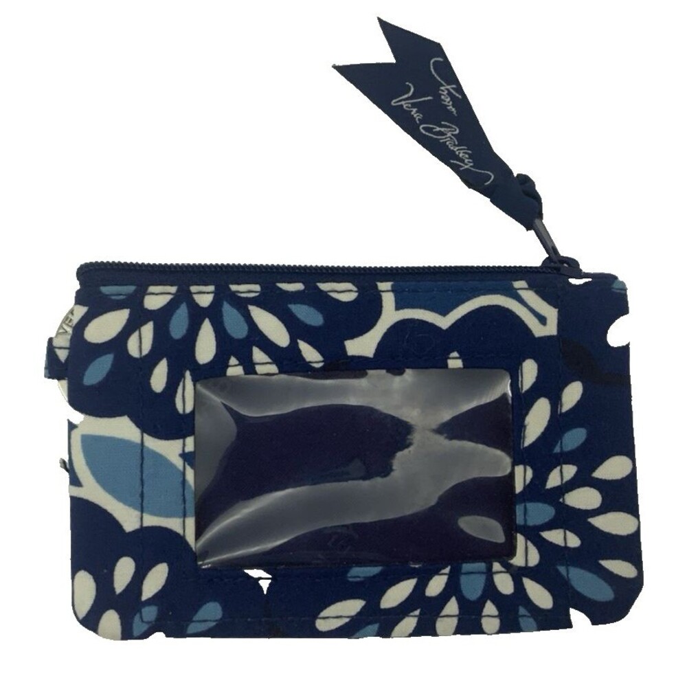 Vera Bradley Zip ID Case W/Key Ring-Coin Purse-Card Holder